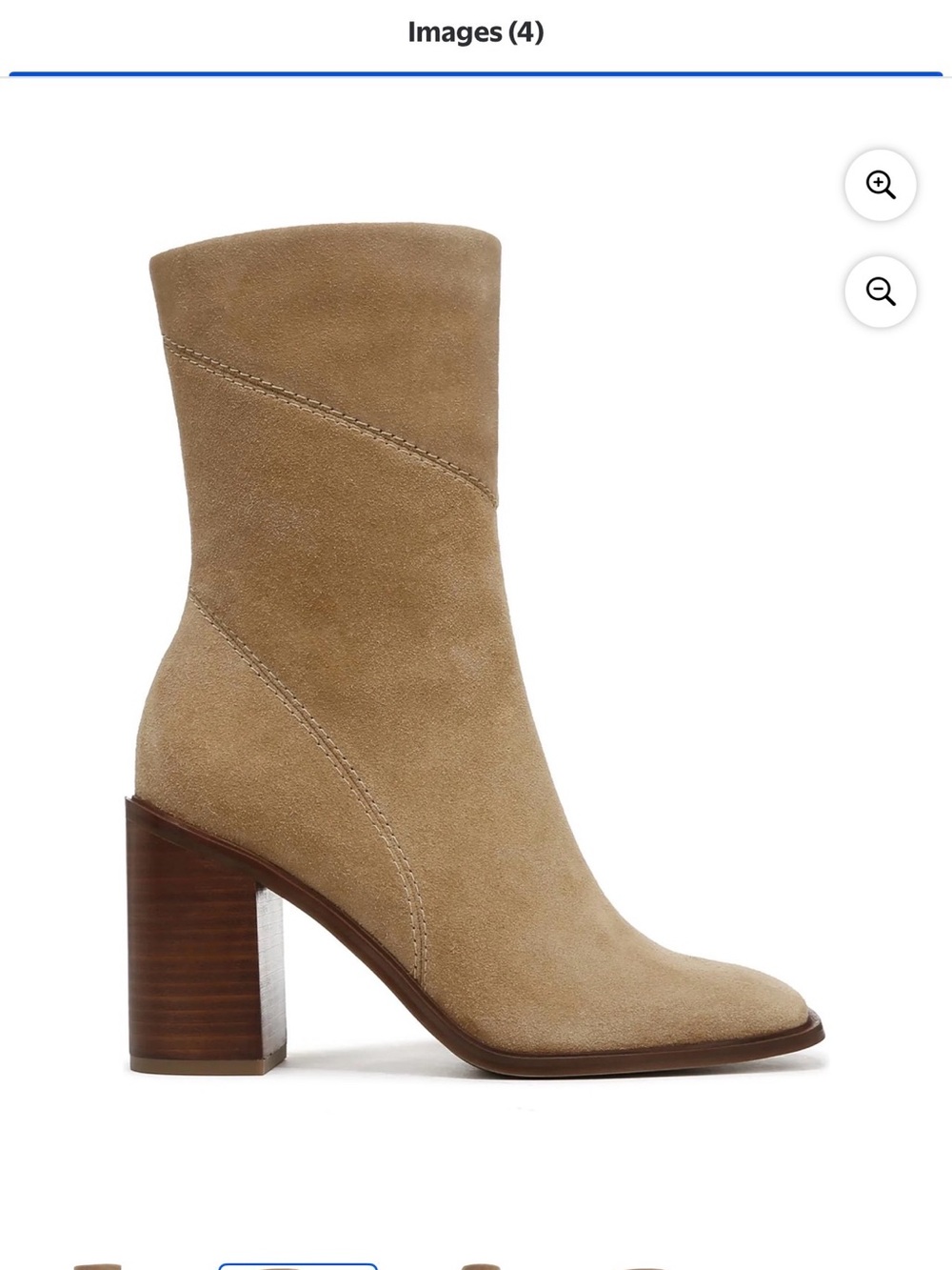 Franco Sarto Tan Suede Mid-Calf Heel Boots size 8.5 NWOT